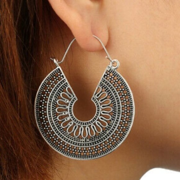 ***Sterling silver Tribal Earrings - Picture 3 of 3